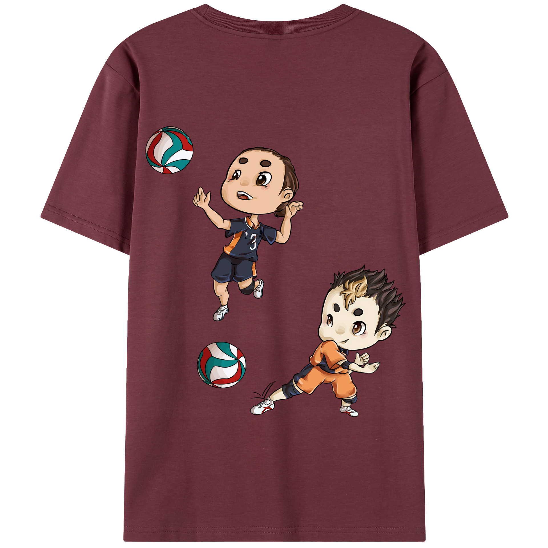 （画像用） ハイキュー!! Haikyu!! 綿100％半袖Tシャツ（背面プリント）